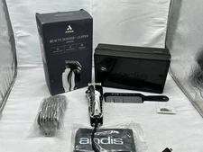 Andis Beauty Master Plus Clipper 66740 Adjustable Blade, Combs & Case, Silver