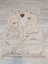 Woolrich Fishing Hunting Cargo Utility Vest Full Zip Jacket Game Pouch Men's Lg