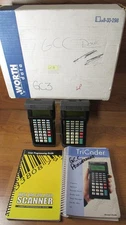 Lot of 2 Worth Data Tricoder model T54 bar code scanners with manuals & Box 2005