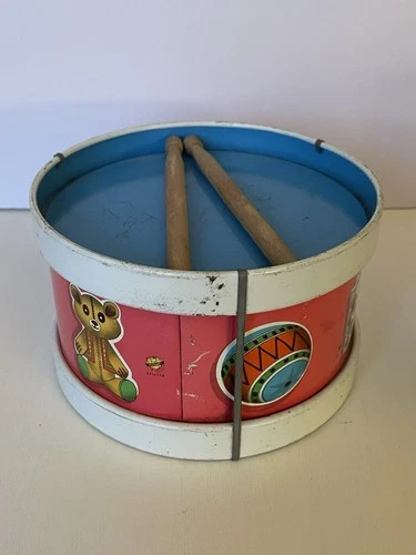 VINTAGE OHIO ART METAL CHILDRENS DRUM 341E173