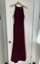 Lulus Stunning Burgundy Sleeveless Full Length Lined Dress Size Large