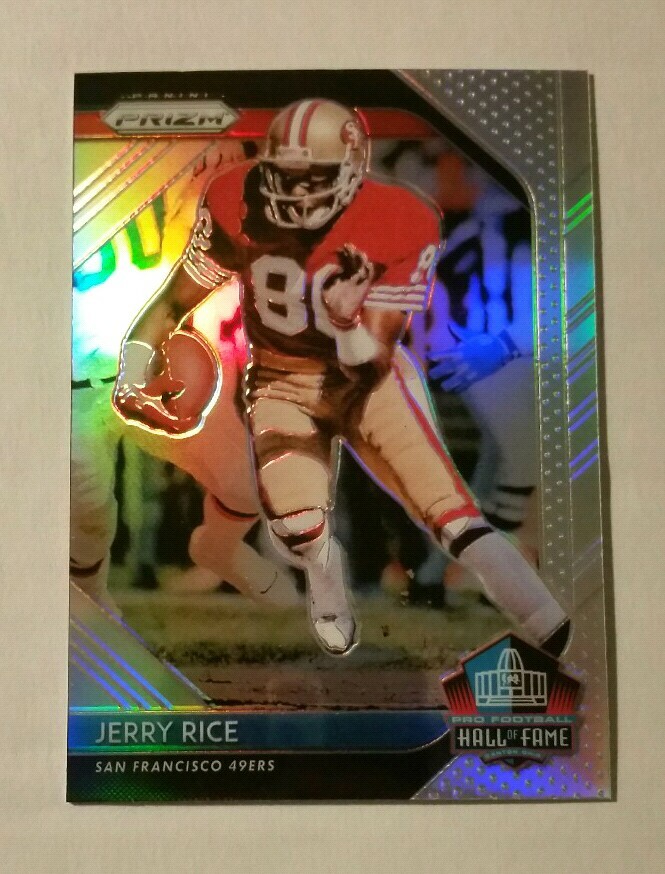 2018 Panini Prizm Jerry Rice Hall Of Fame Silver Prizm #8 San Francisco 49ers