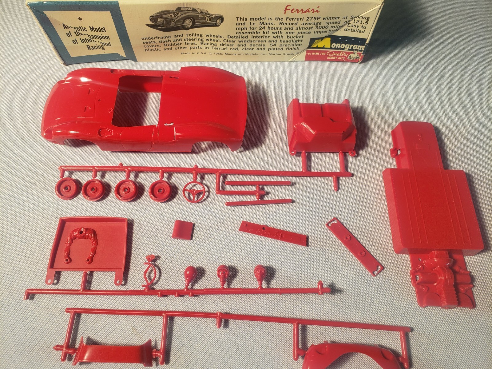 1st ISSUE 1/32 MONOGRAM FERRARI 275P SLOT CAR MODEL KIT PC128100 NOS NIB 1965 eBay