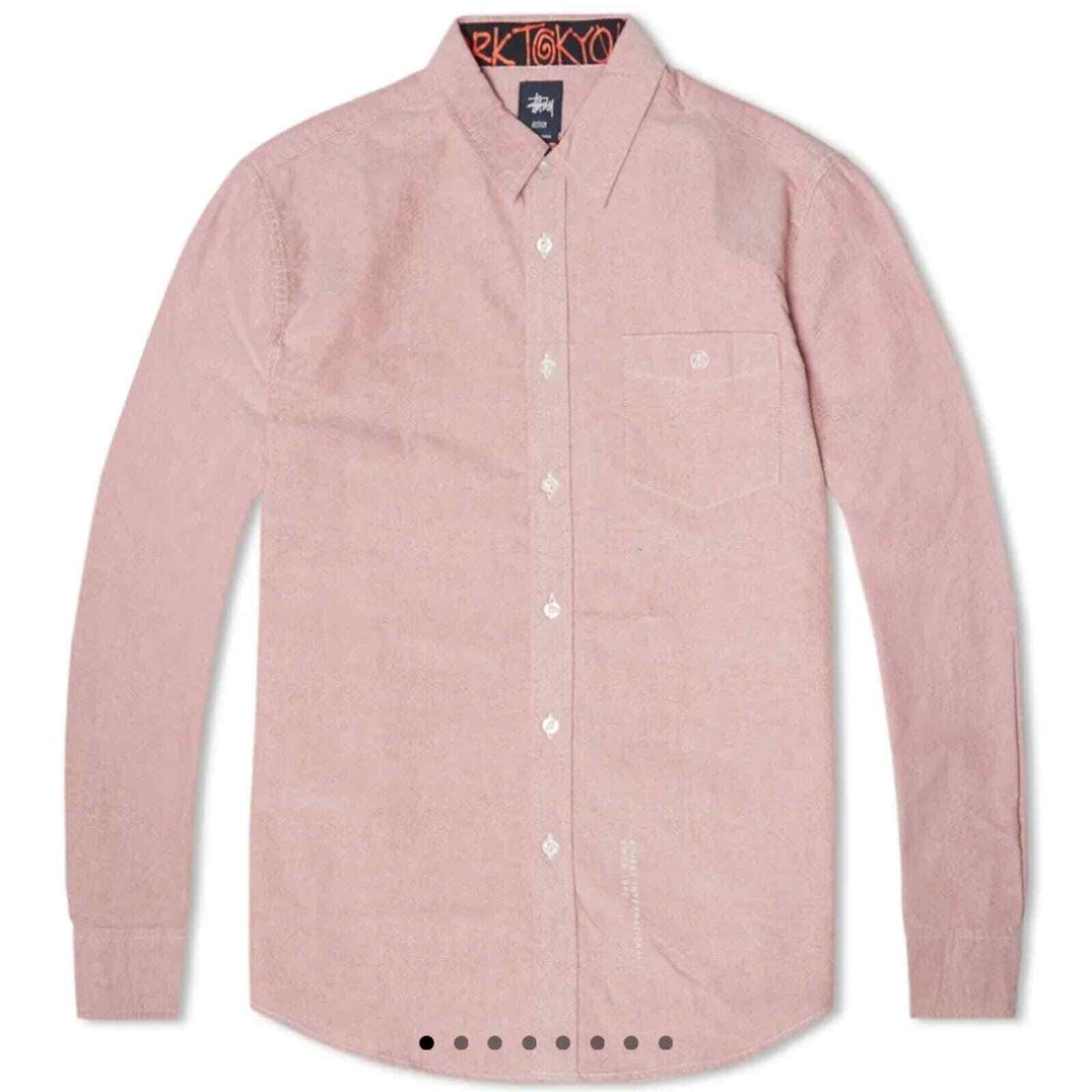 NWT Authentic Stussy Maroon Oxford Cities L/SL Shirt Size XL NWT Authentic Stussy Maroon Oxford Cities L/SL Shirt Size XL