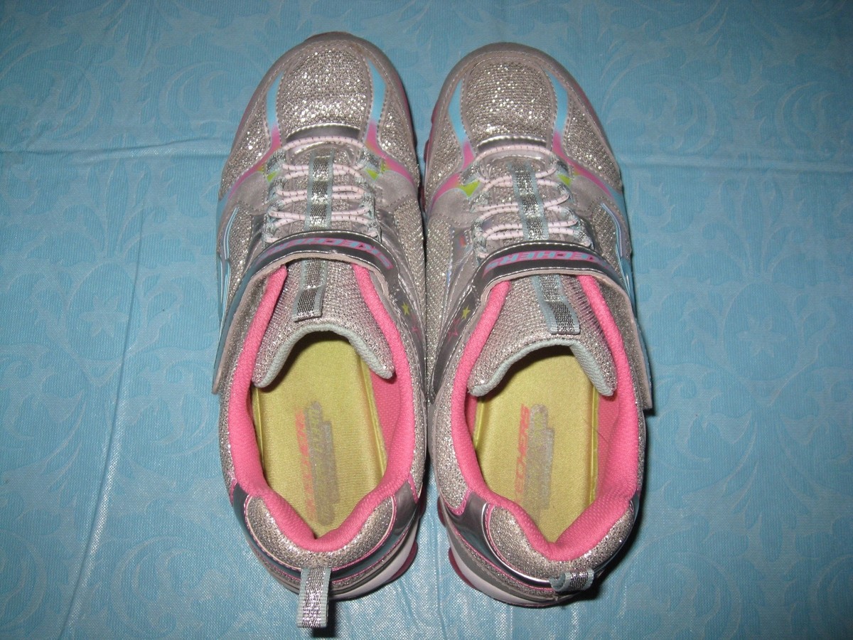 Chaussures Sketchers Fille - Sketch-Air Bizzy Bounce - Taille 13M (EUR 30) - Noir/Rose - Occasion