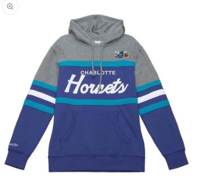 Mitchell & Ness Charlotte Hornets Head Coach Hoody Grey  SZ L NWT