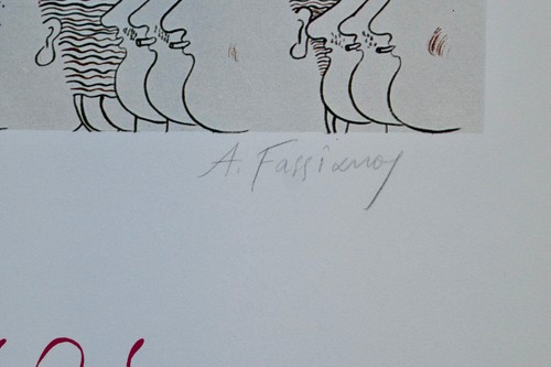 Alekos/Aecos Fassianos, Original Offset Plakat, signiert, Iolas Athènes - Bild 5 von 7