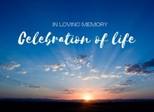 Celebration Of Life Funeral Guest Book With Sunset: Condolence Book for Memoria