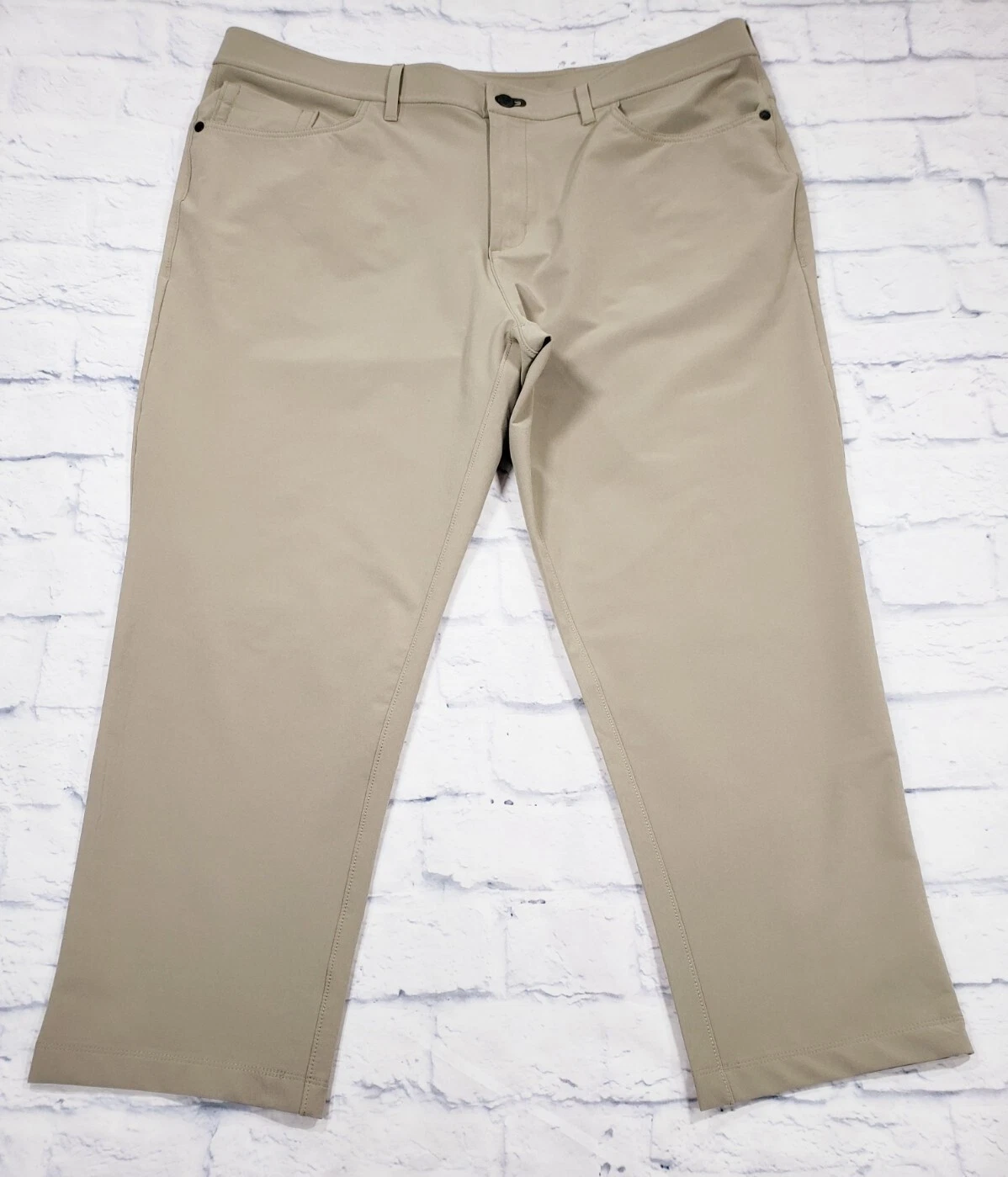 Public Rec MENS 40X30 Pants Beige Performance Lightweight Tech Stretch Casual