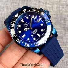 Tandorio 20ATM Automatic Watch for Men Blue Plating NH35 40mm Sapphire Crystal