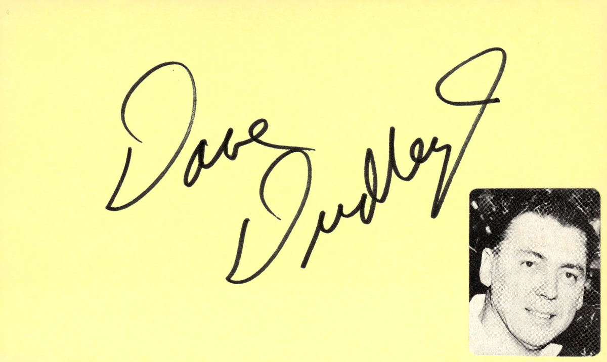 Dave Dudley Signed Auto 3x5 Index Card Six Days on the Road | eBay
