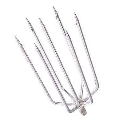 Fishing Harpoon 7 Prong Stainless Steel Fishing Gig Gaff Hook with 8Mm Screw