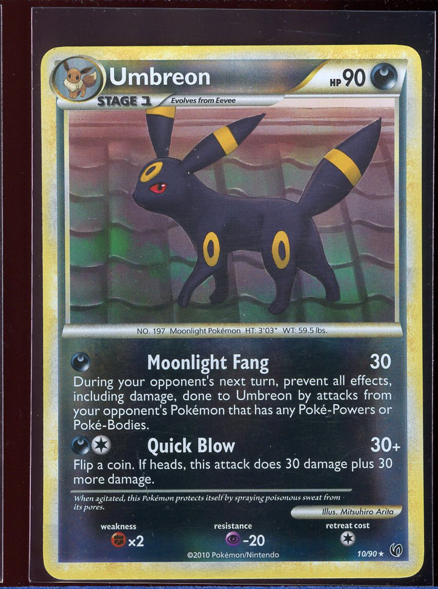 Umbreon Reverse Holo 10/90 LP/Pl HGSS Undaunted Pokemon