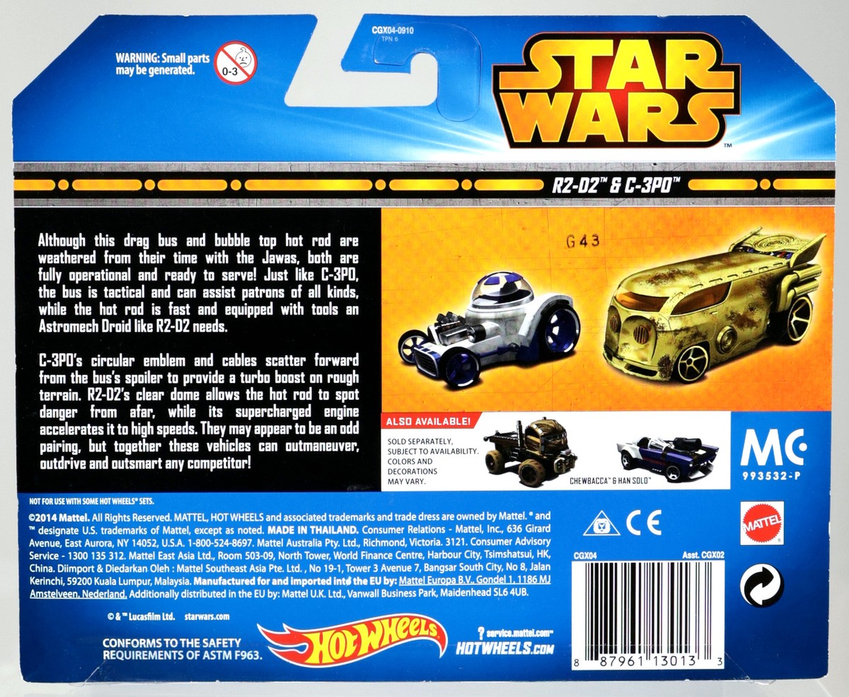【Hot Wheels】スター・ウォーズ R2-D2 & C-3PO Amazon.com: Hot Wheels Star Wars R2-D2 and C-3PO Character