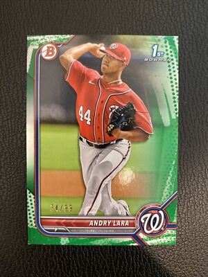 2022 Bowman Andry Lara Fuchsia Paper Prospect #34/99 Nationals BP-70
