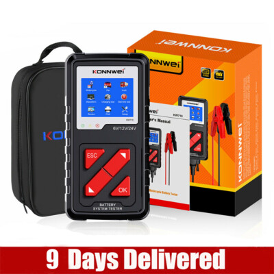 KONNWEI KW710 OBD2 Blei-Säure Batterietester für 6V/12V/24V Motorrad PKW LKW