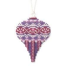 Amethyst Pearl Cross Stitch Ornament Kit Mill Hill 2019 Beaded Holiday