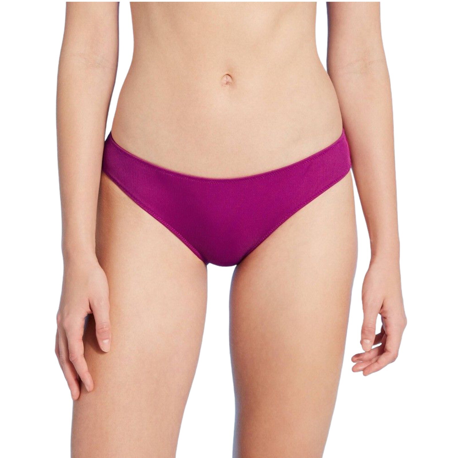 Shade & Shore Women  Purple XL Ribbed Hipster Bikini  Swim bottoms NEW