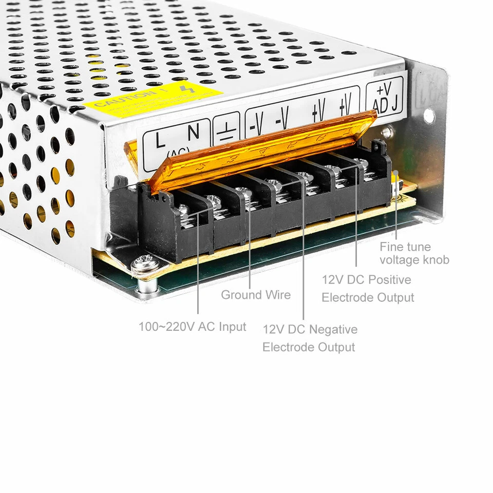 DC12V LED Driver Regulated Switching Power Supply Transformer for LED Strip CCTV - Image 2 of 4