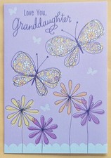 "Love You, Granddaughter" Birthday Greeting Card  Envelope 5x7" 