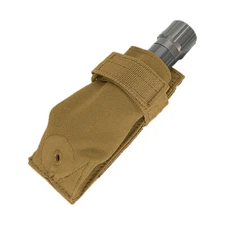 MOLLE Belt Carabiner Multi Purpose Tool Utility Flashlight Pouch - Coyote