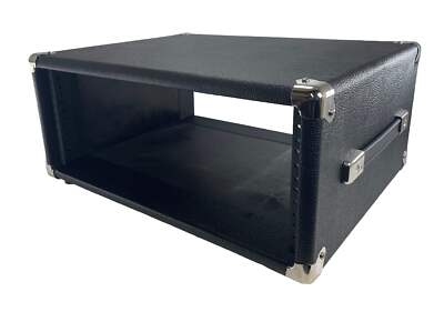 PROCRAFT 4U 16'' Deep Rack Case in Black Tolex Wrap - Side Handle w/ Rack Screws