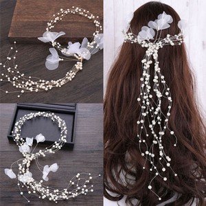 Pearl Hair Vine Wedding Crystal Bridal Accessories Diamante