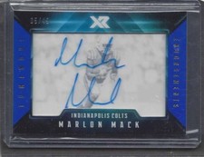 MARLON MACK 2017 PANINI XR LUMINOUS BLUE ENDORSEMENTS ROOKIE AUTO RC #D 5/49