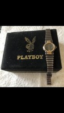 Original Playboy Damenuhr 1980er Jahre titanfarben original Box geprüft Top