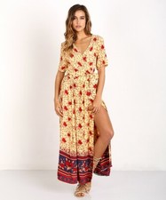 Faithfull the Brand Adela Rose Garden Maxi Dress Size 4 6