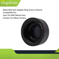 Metal M42 Lens Adapter Ring Screw-in Mount M42-NIK for Nikon Camera