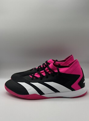 Adidas Men's Predator Accuracy.3 Indoor Soccer Size 13 Black Pink