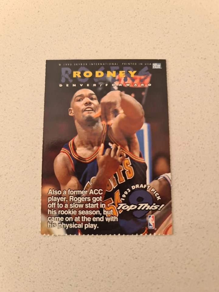 NBA 1994 Aros Selección del Draft Top This Celtics Eric Montross Nuggets Rodney Rogers Foto 2 de 3