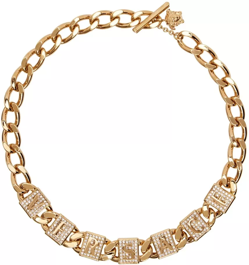 Versace vers GLD Chain LNK Lock Ncklc - Gold