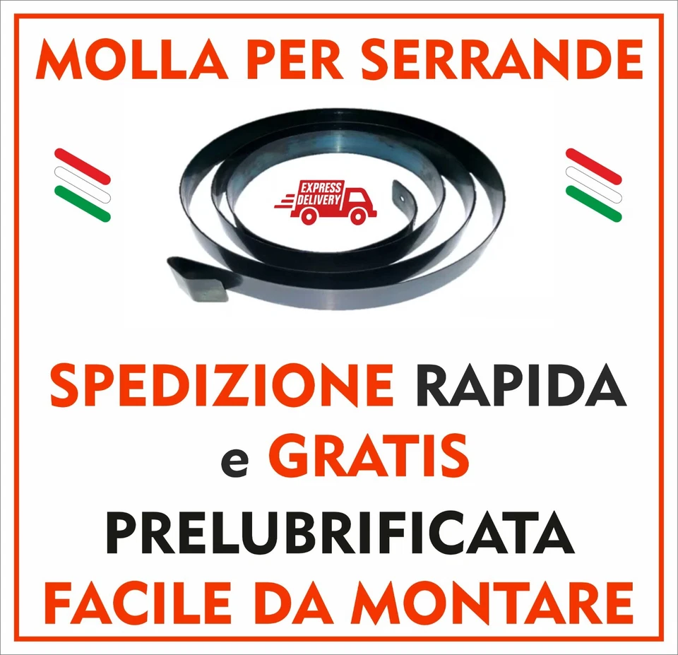 MOLLA PER SERRANDE GARAGE IN ACCIAIO TEMPERATO - SPEDIZIONE EXPRESS e GRATIS - Imagen 1 de 4