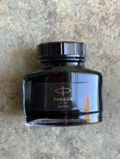 Parker Fountain Pen Ink Bottle, Black QUINK Ink, 57 ml Fountain Pen Refill