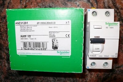 INTERRUPTEUR DIFFERENTIEL 100A 30mA A SI, SCHNEIDER ELECTRIC A9Z31291 MERLIN GER - Photo 1/2