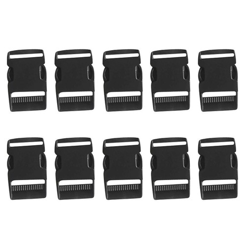 Kit De 15 Boucles Plastique + 5 M De Sangle Nylon 25 Mm XCOZU – Pour Réparation De Sac, Bricolage, Couture, Attache Rapide, Noir