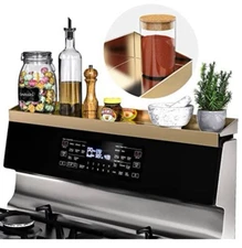 IIIOIIIA 30” Stove Top Magnetic Shelf, Brushed Stainless - Gold