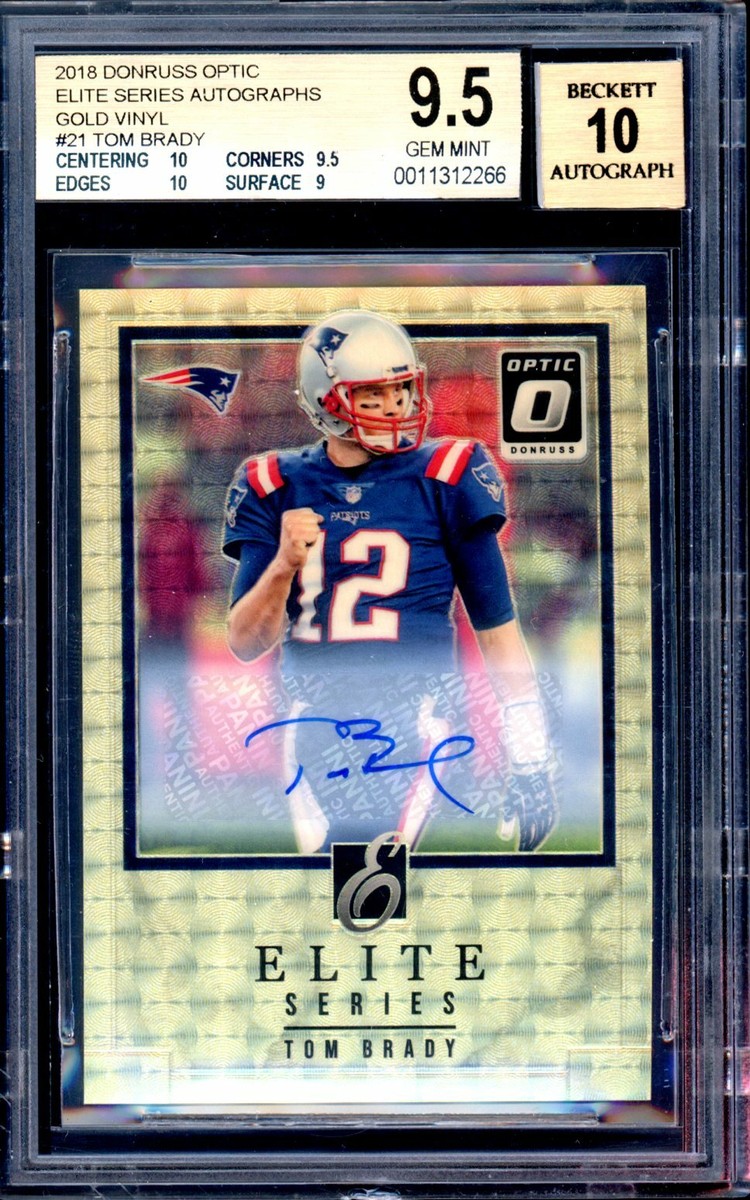Tom Brady 2018 Optic Elite Series Gold Vinyl Superfractor