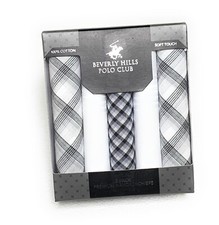 5 PACK BEVERLY HILLS POLO CLUB Men's 100 Cotton HANDKERCHIEFS New in Box