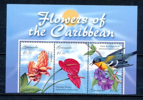 Grenada Postfrisch Vögel Blumen - Zdjęcie 1 z 1