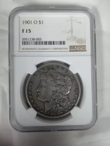 1901 O Morgan Silver Dollar - NGC CERTIFIED & GRADED F15