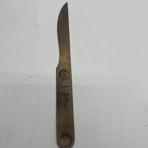 Vintage Webb Brokerage Company Brass Advertising Letter Opener Tampa FL Ruler - Picture 4 of 5