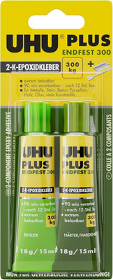 UHU plus Endfest 300 Komponentenkleber Endfest 33G Tube Binder Tube HÄRTER