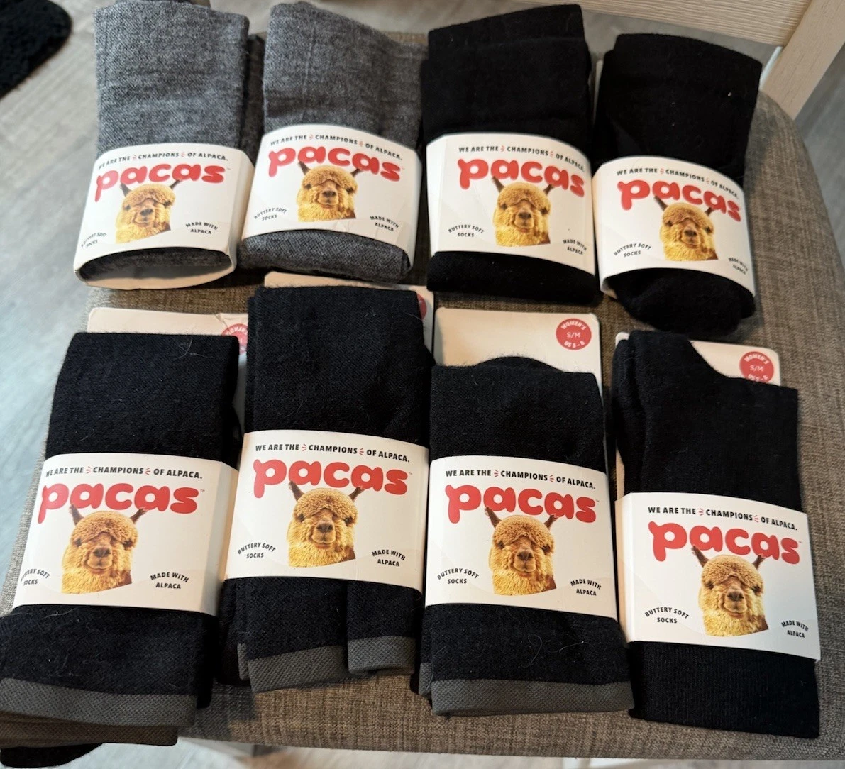 Women's Pacas Alpaca Compression Knee Length Socks S/M 8 Pair