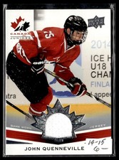 2014-15 Upper Deck Team Canada Juniors Base Jerseys John Quenneville Canada #178