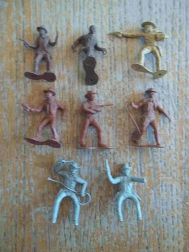1960's MARX Ranch/Western Playset full set of 9 54 mm Cowboys