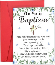 Baptism Card-Baptism Cards for Girls, Baptism Cards for Boy, Christening Card, C
