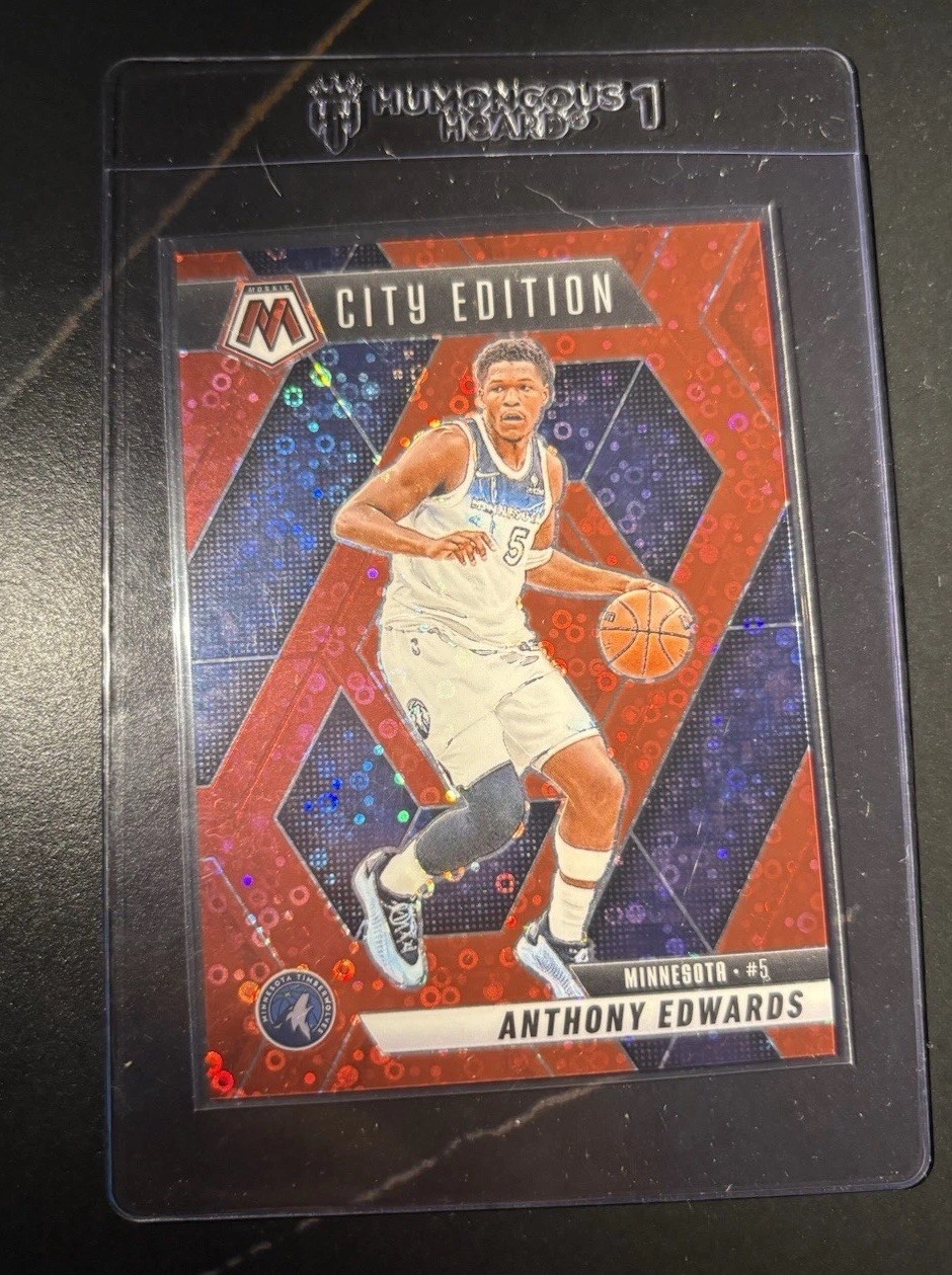 Anthony Edwards 2024-25 Panini Mosaic Fast Break Red Disco City Edition 47/99
